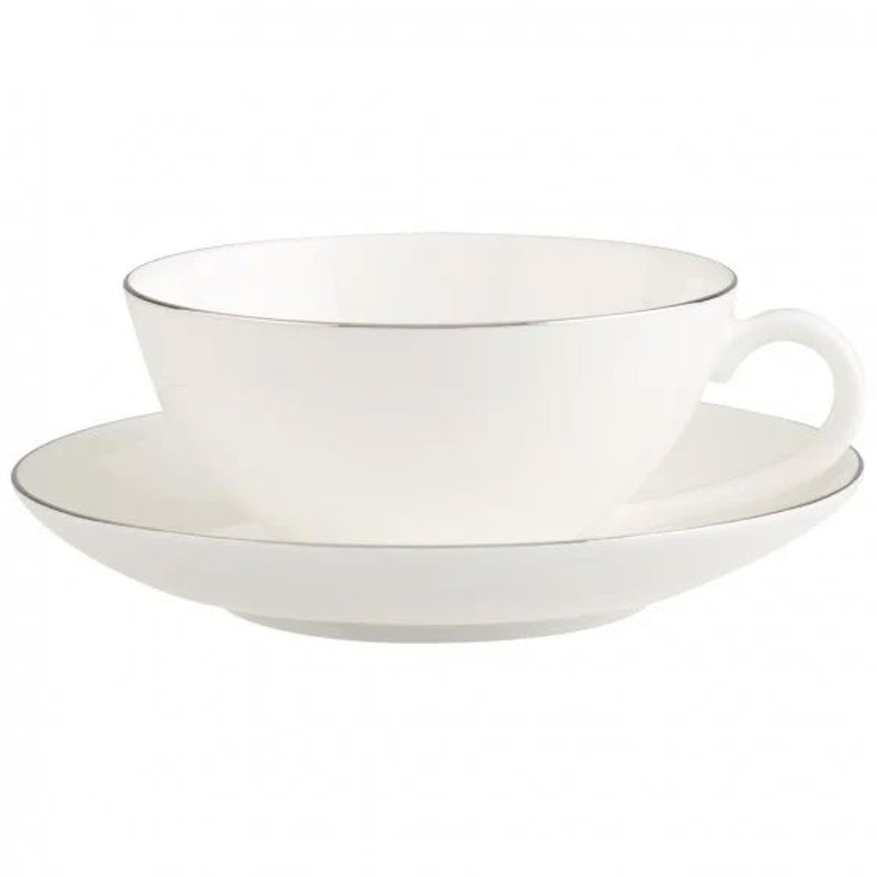 Anmut Platinum No.1 Teetasse mit Unterteller