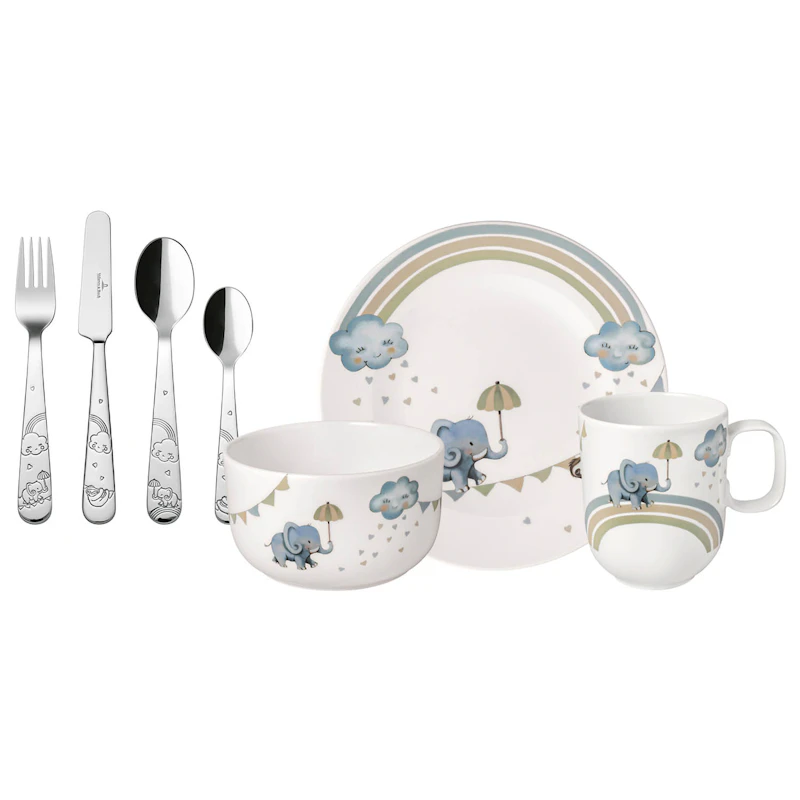 Boho Kids Children’s crockery set 7 Pieces, Blue