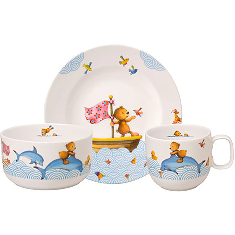 Bear Children'S Dinnerware 3 Pieces , Happy Bear