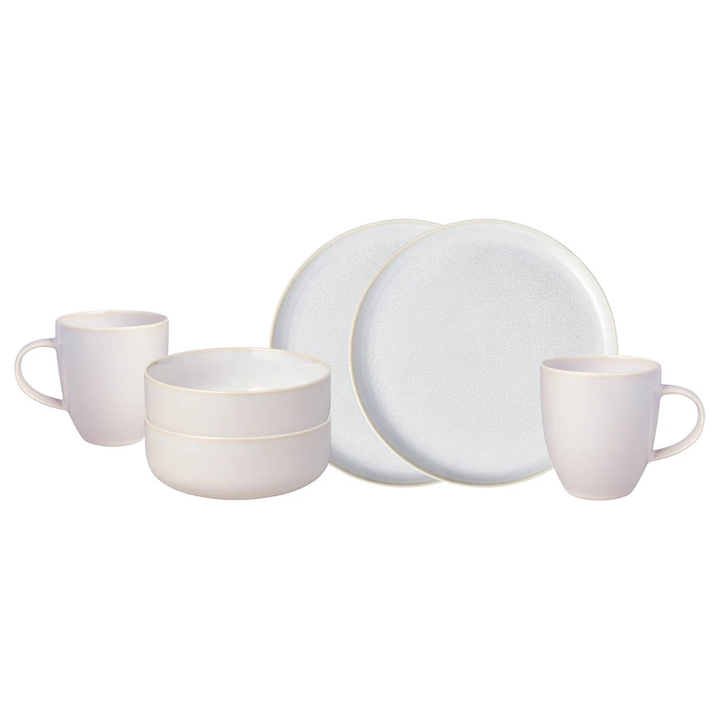 Crafted Breakfast set 6 Pieces, White