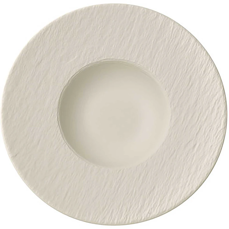 Manufacture Rock Blanc Pasta Plate 28 cm