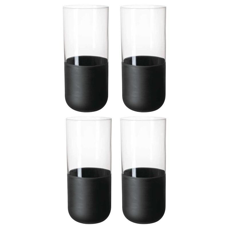 Manufacture Rock Longdrink-Gläser 30 cl 4-er Set, Schwarz