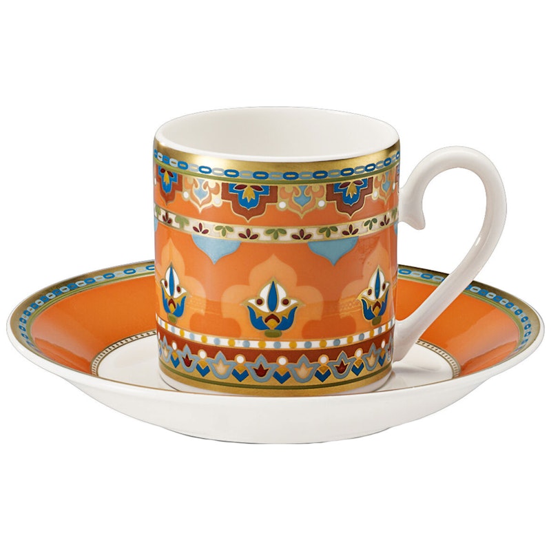 Samarkand Mandarin Espressotasse mit Unterteller