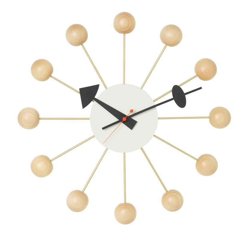 Ball Wall Clock, Natural