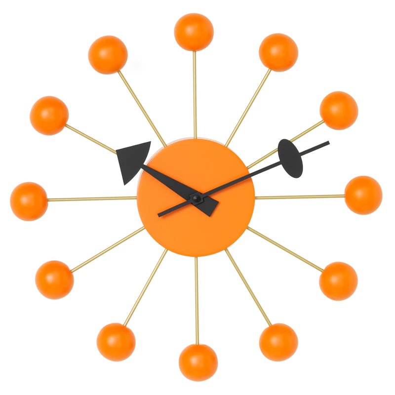Ball Wall Clock, Orange