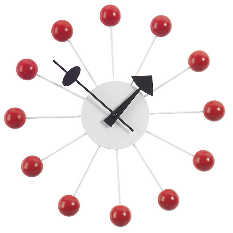 Ball Wall Clock, Red