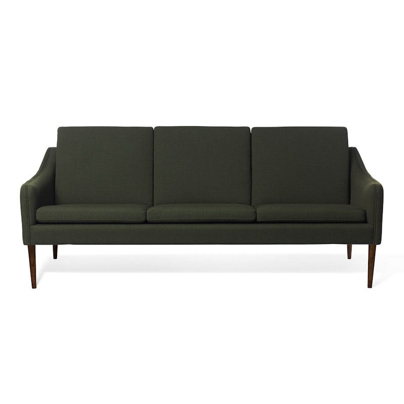 Mr. Olsen 3-Sitzer-Sofa, Dunkelgrün / Walnuss Geölt- Eiche