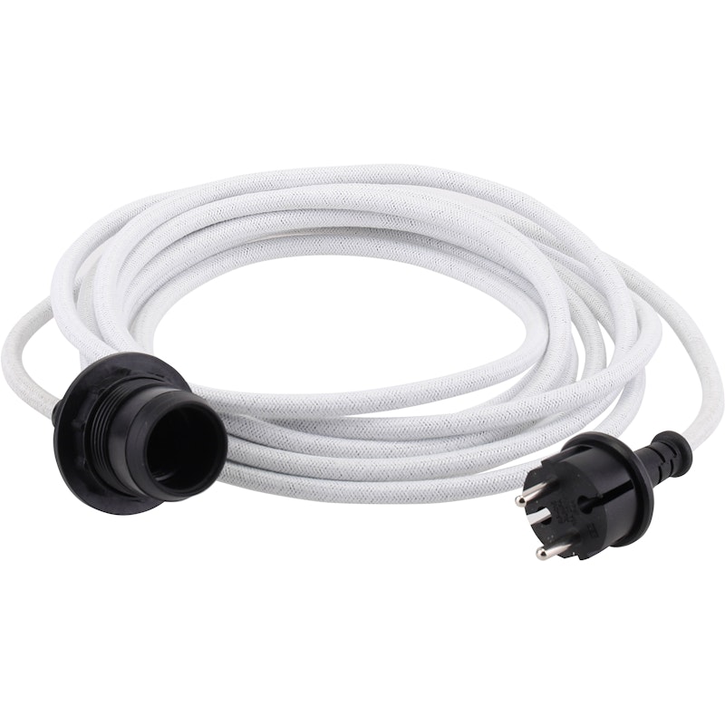Cable Set Textile E27 Outdoor, White