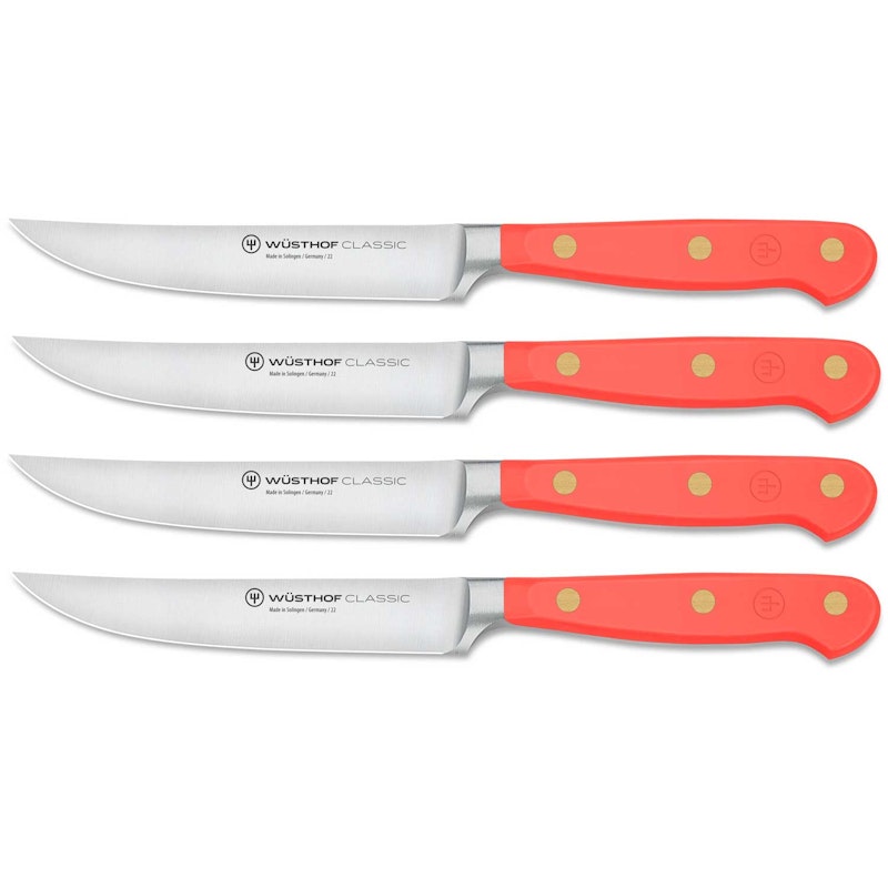 Classic Colour Steakmesser 4-er Set, Coral Peach