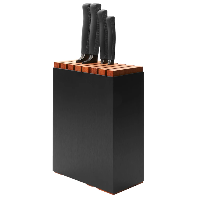 Performer Knife Block With 4 Knives, Black