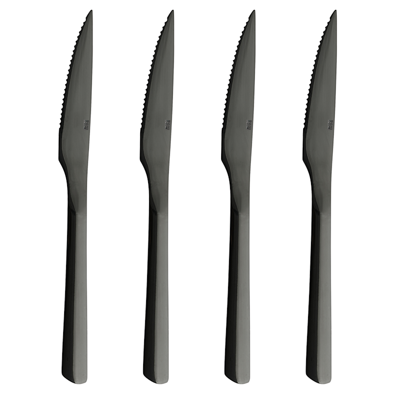 Raw Steakmesser 4-er Set, Schwarz