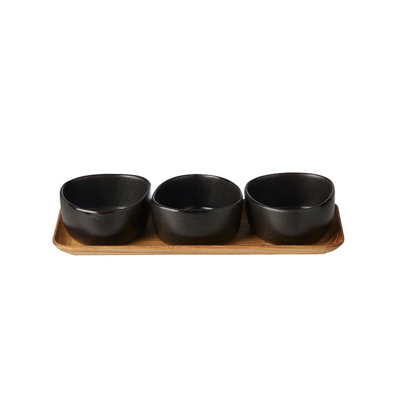 Raw Organic Schüsseln 3-er Set, Titanium Black