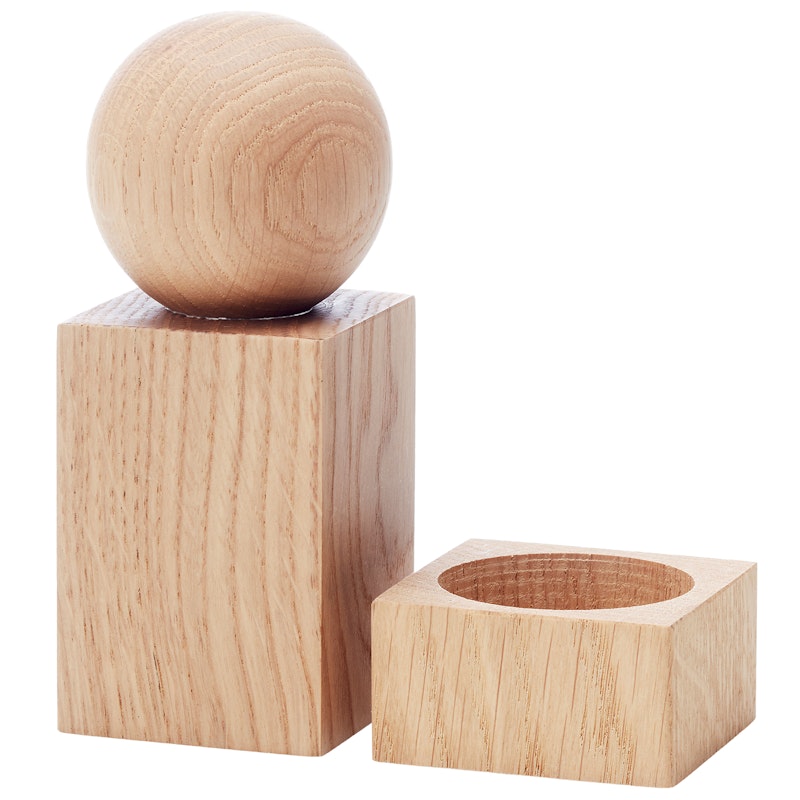 Twist Salt And Pepper Set, Oak