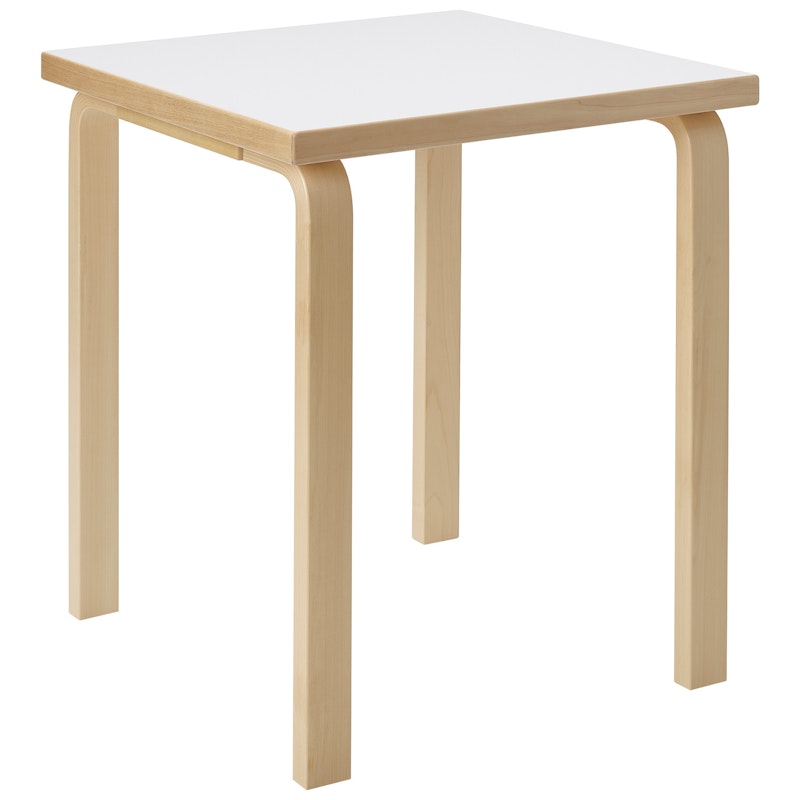 Aalto 80C Kindertisch Quadratisch 60x60 cm, Weiß Laminat