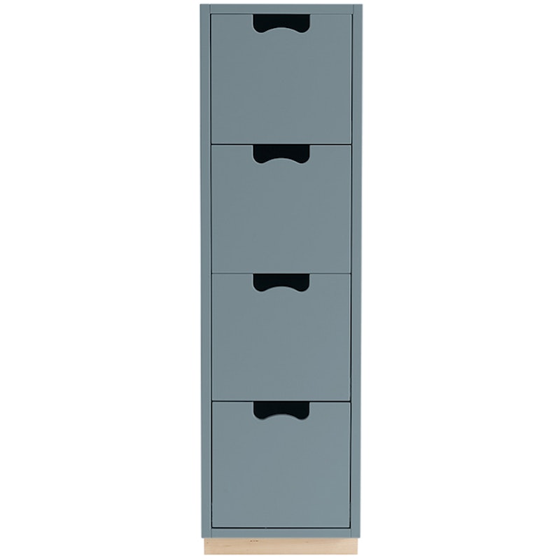 Snö J4 Chest Of Drawers Nordic Blue, Base Oak
