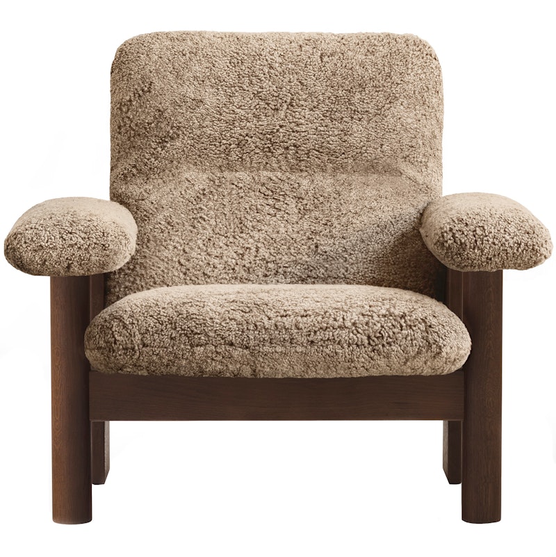 Brasilia Sessel, Walnut / Sheepskin Sahara