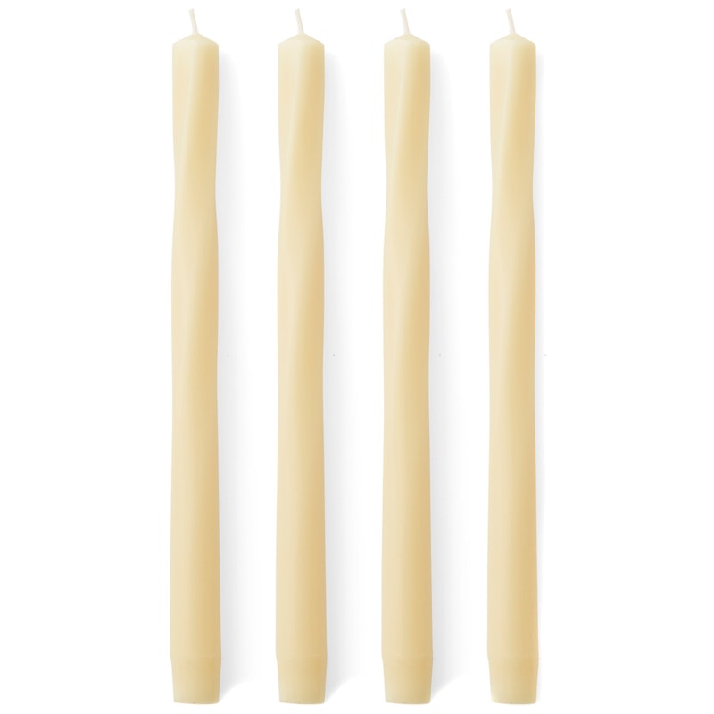 Twist Kerzen 4-er Set, Ivory