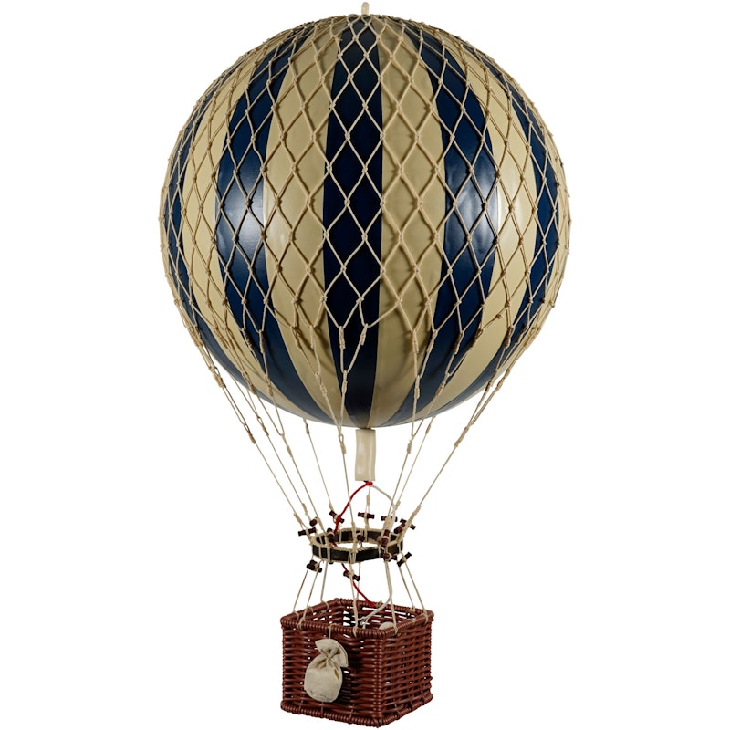 Royal Aero Heißluftballon 32x56 cm, Navy Blue / Elfenbein