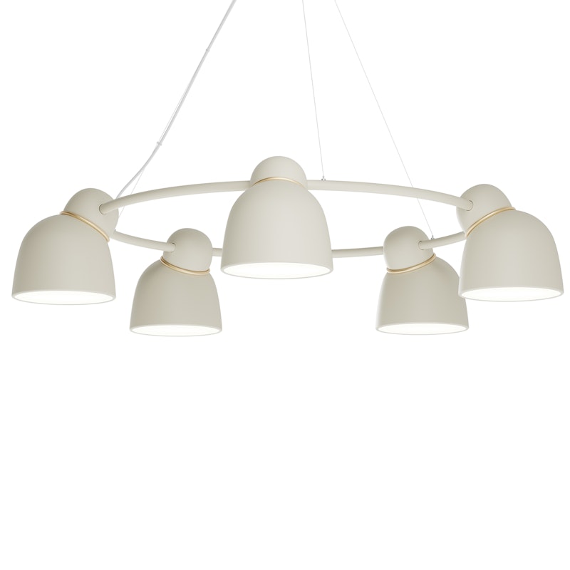 Bird Kronleuchter Ø95 cm, Sand / Messing