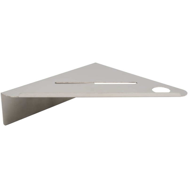 Base Corner Shelf, Brushed Stainless