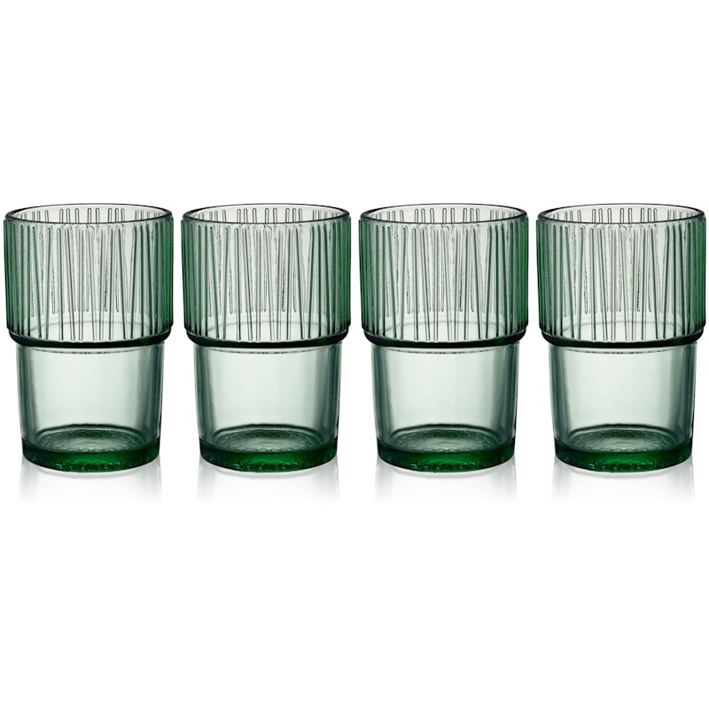 Kusintha Glas 4-er Set 38 cl, Grün