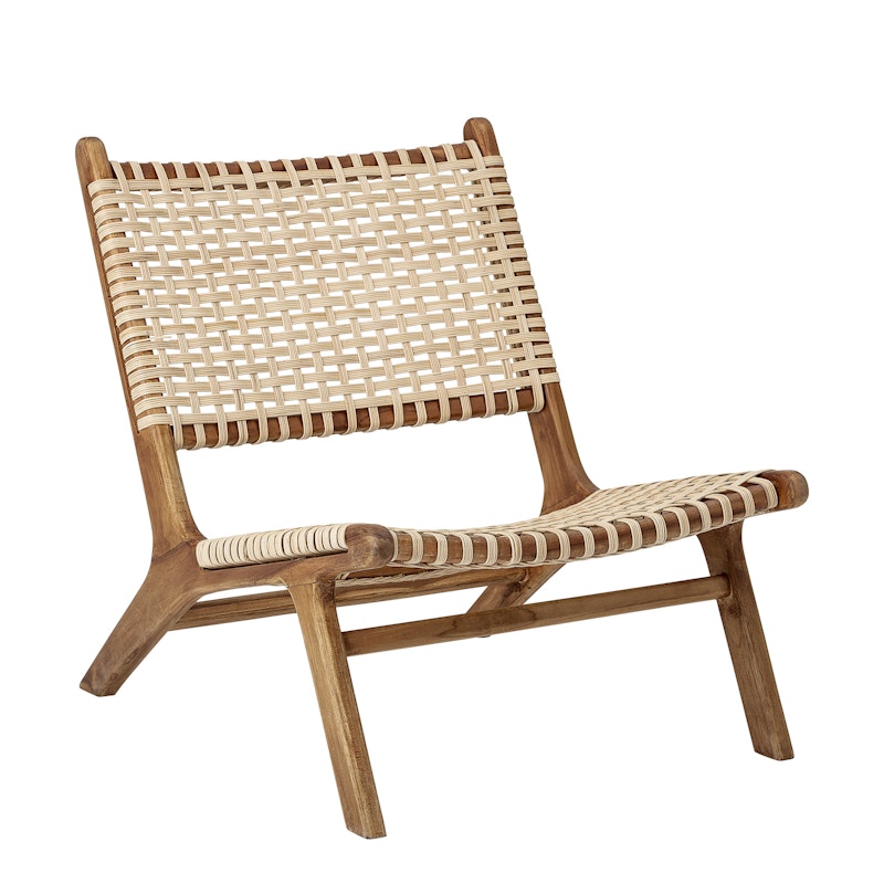 Keila Lounge Stuhl 80x71 cm, Teakholz / Rattan