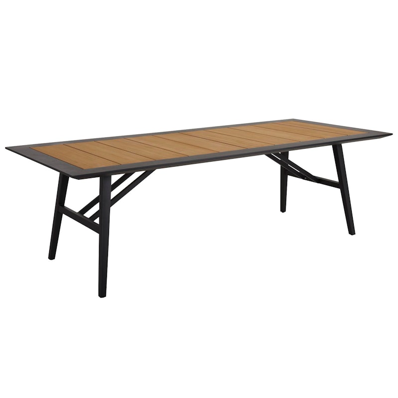 Chios Esstisch 100x240 cm, Schwarz/Teak