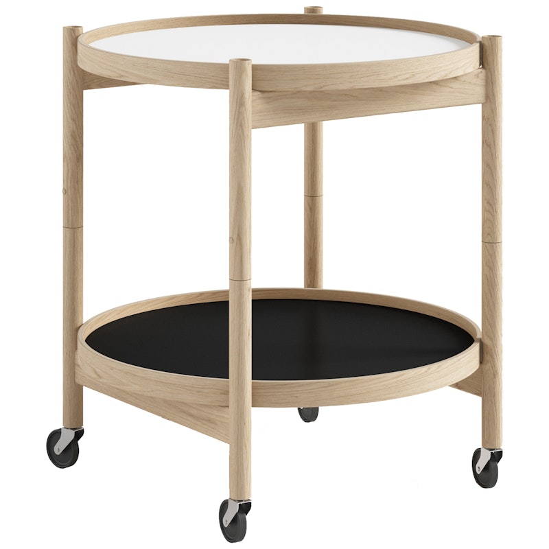 Bølling Tabletttisch Ø50 cm, Unbehandelte Eiche / Basis