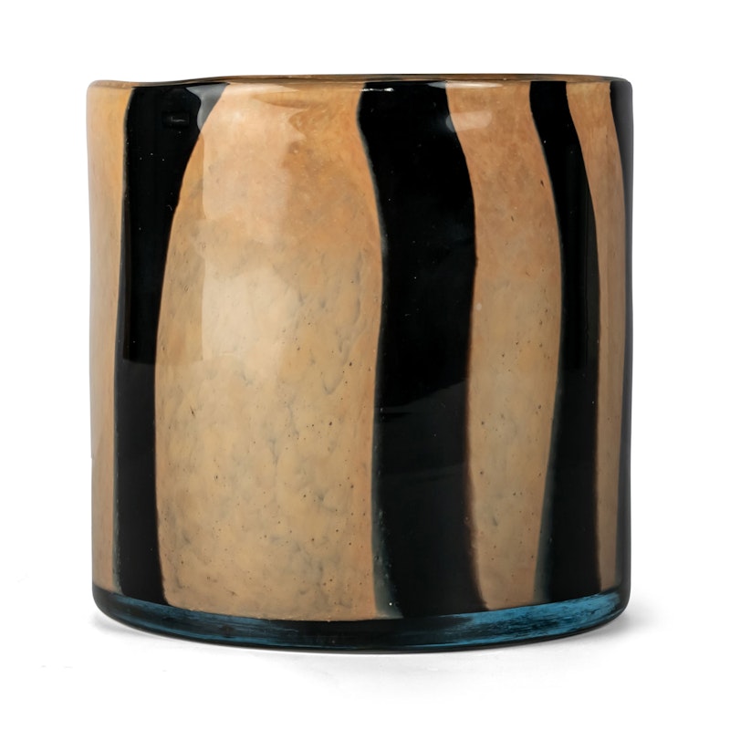 Calore Kerzenständer / Vase M, Schwarz / Beige