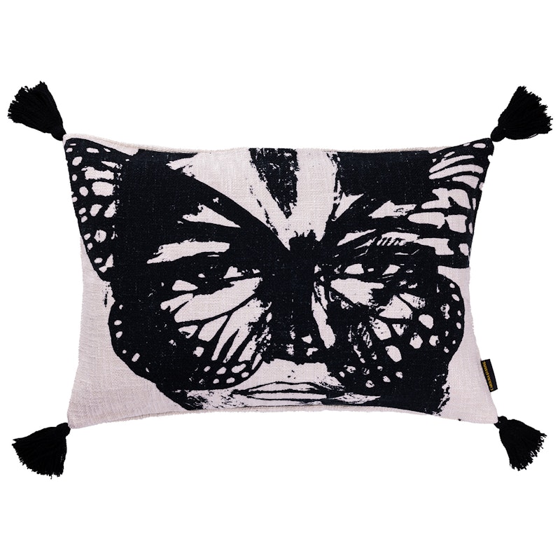 Golden Butterfly B&W Cushion Cover 40x60 cm, Butterflies