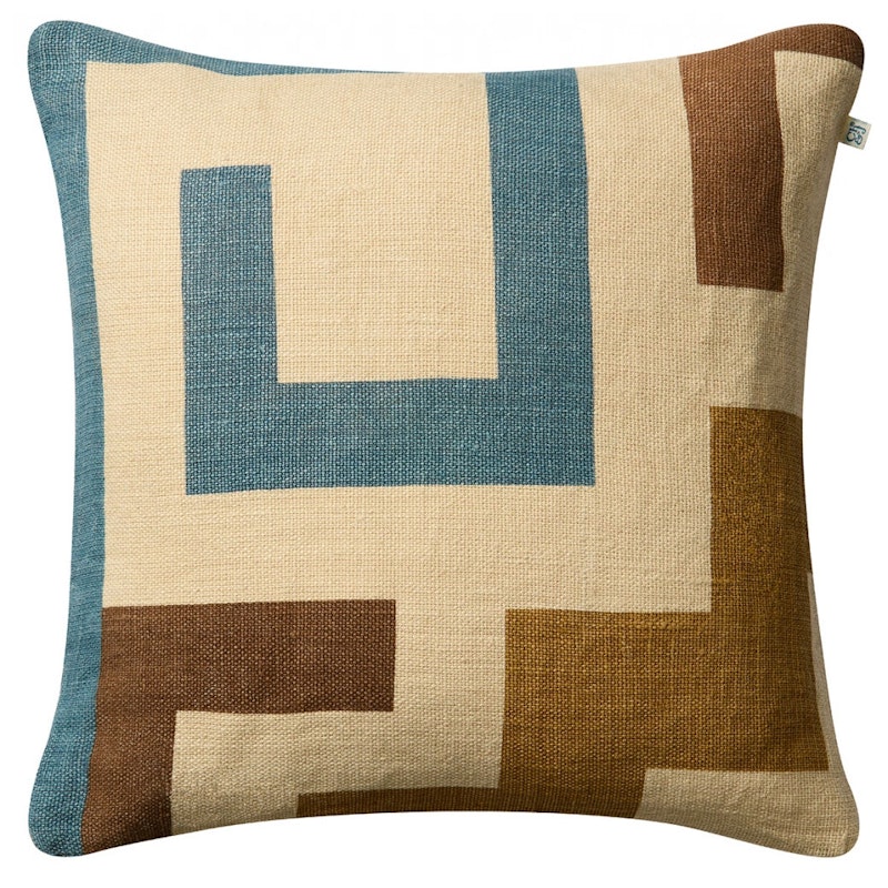 Aman Kissenbezug 50x50 cm, Heaven Blue / Taupe / Khaki