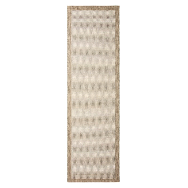 Bahar Outdoor-Teppich Beige/Altweiß, 80x250 cm