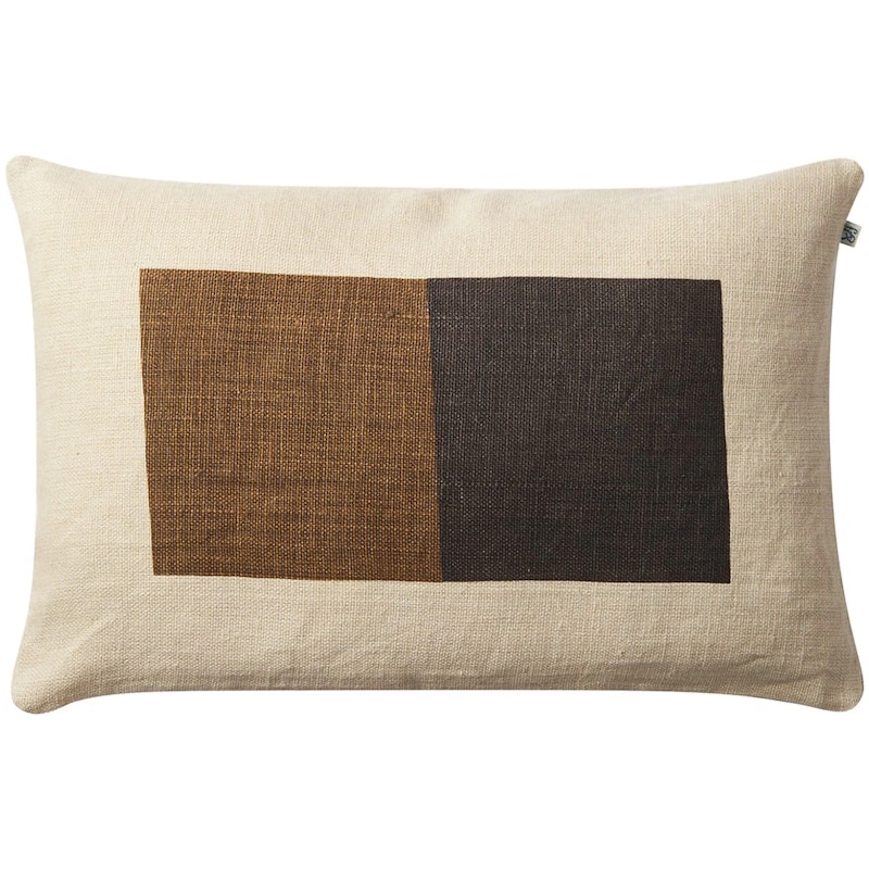 Deepak Kissenbezug 40x60 cm, Taupe / Dunkelbraun