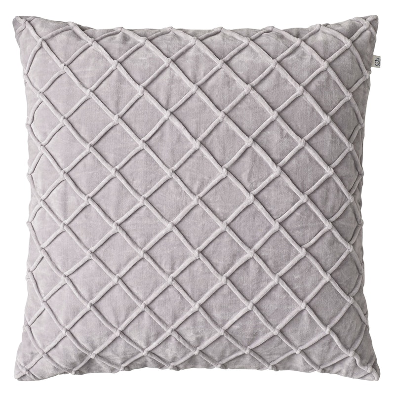 Deva Velvet Cushion Cover 60x60cm, Silver Grey