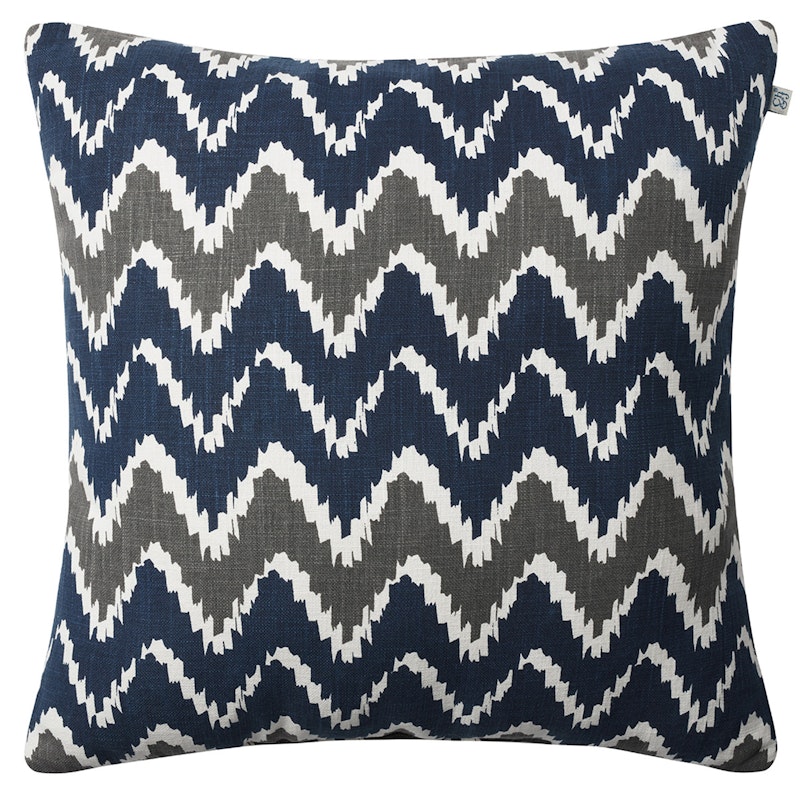Ikat Bangalore Outdoor-Kissen 50x50 cm, Navy/Grey
