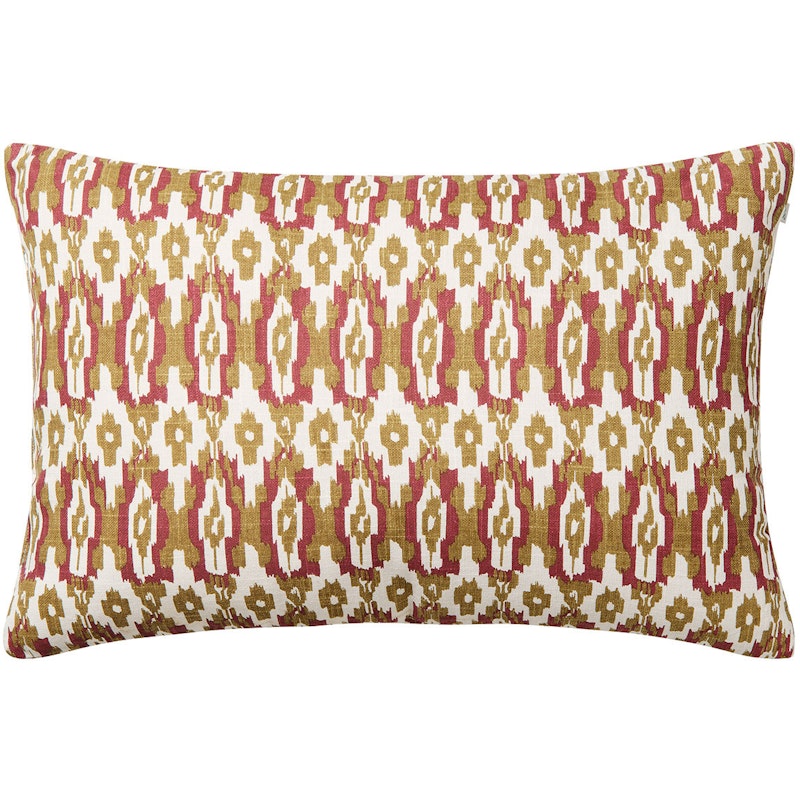 Ikat Delhi Kissen Im Freien Nutzbar 40x60 cm, Beige / Mineral Red