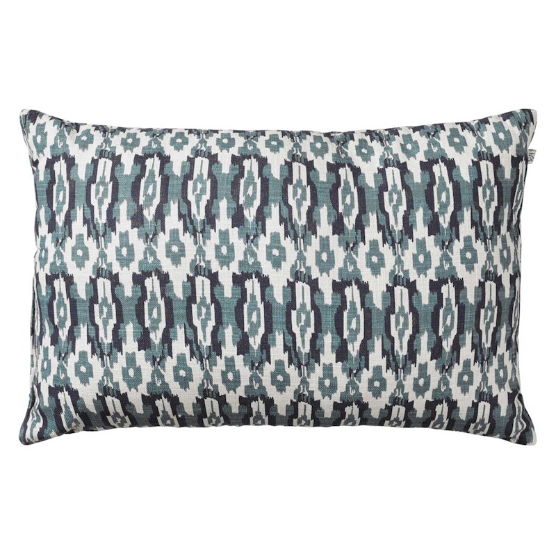 Ikat Delhi Kissen Innen/Außen 40x60 cm, Himmelblau