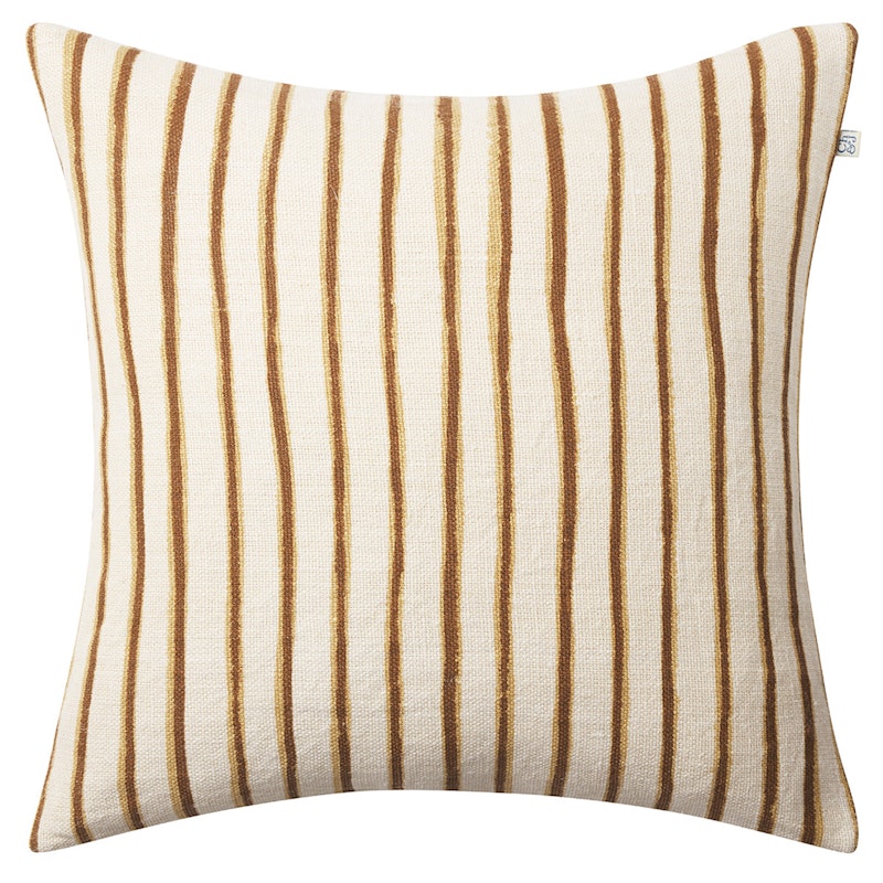 Jaipur Stripe Kissenbezug, Grün 50x50 cm, Khaki/Taupe