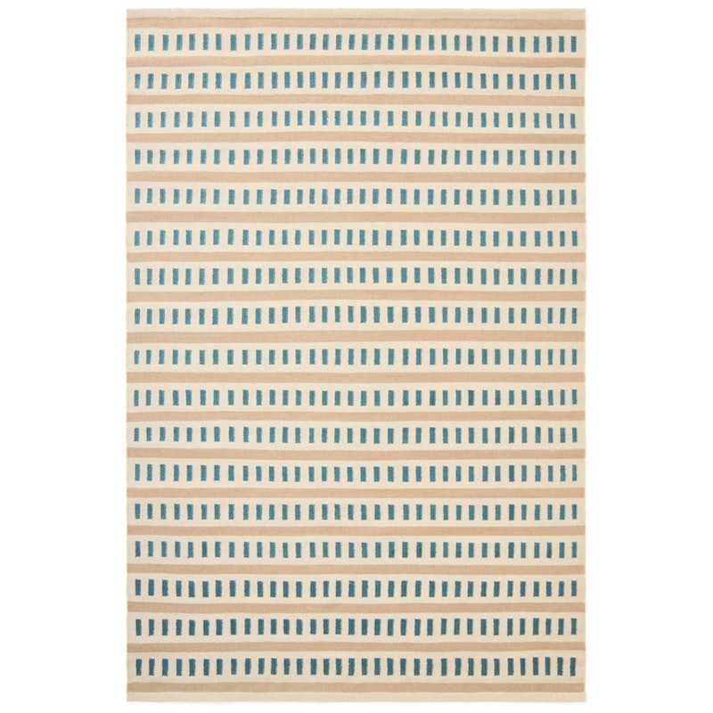 Ladakh Wollteppich 230x320 cm, Sky Blue / Hellbeige