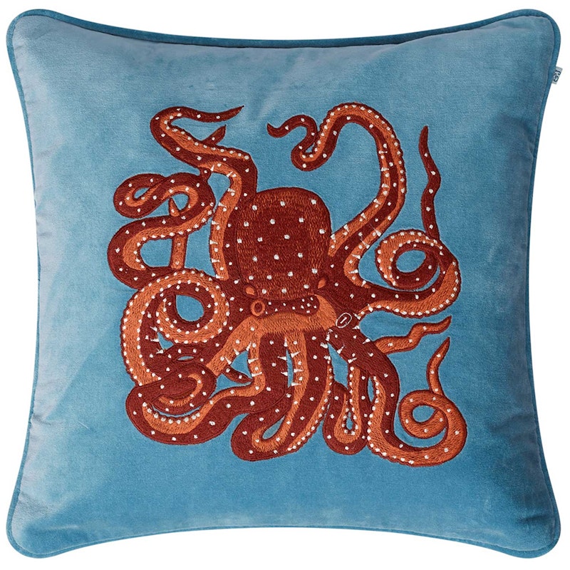 Oktopus Kissenbezug 50x50 cm, Himmelblau