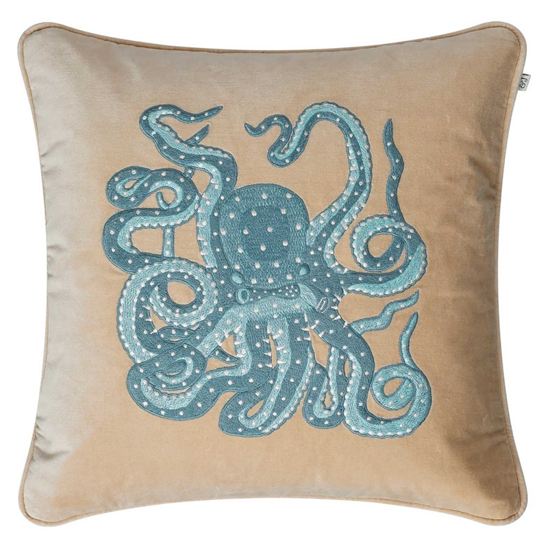 Oktopus Kissenbezug 50x50 cm, Beige