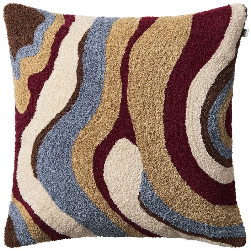 Sagar Kissenbezug Bouclé-Stoff 50x50 cm, Dusty Blue / Ruby