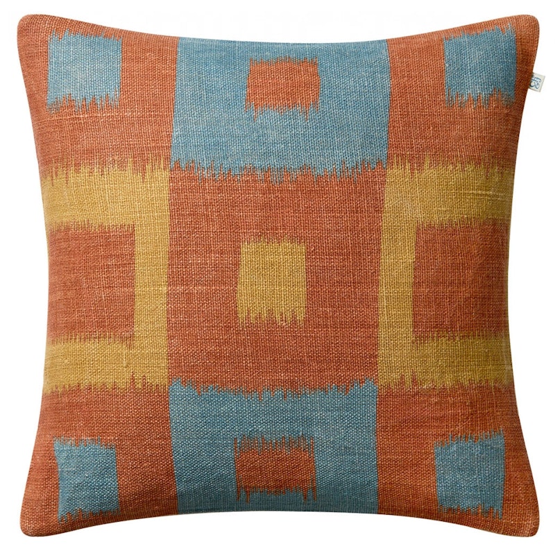 Vicky Kissenbezug 50x50 cm, Apricot Orange / Heaven Blue / Khaki