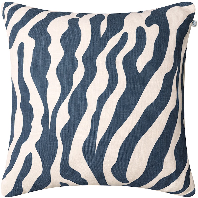 Zebra Kissen 50x50 cm Im Freien Nutzbar, Blau / Off-white