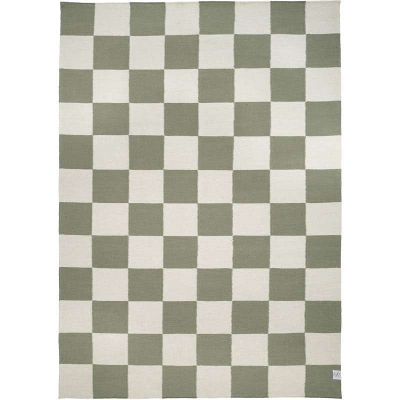 Square Teppich 170x230 cm, Weiß/Grün