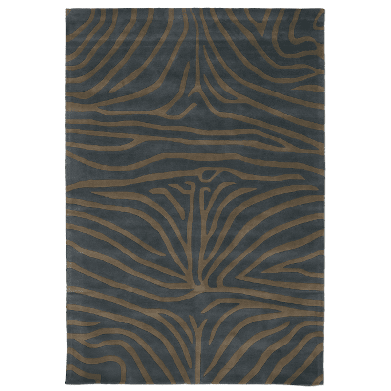Zebra Wollteppich 250x350 cm, Horizon Blue