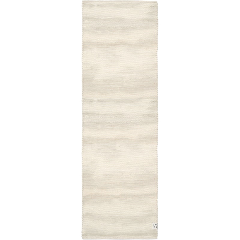 Merino Teppich 80x250 cm, Weiß