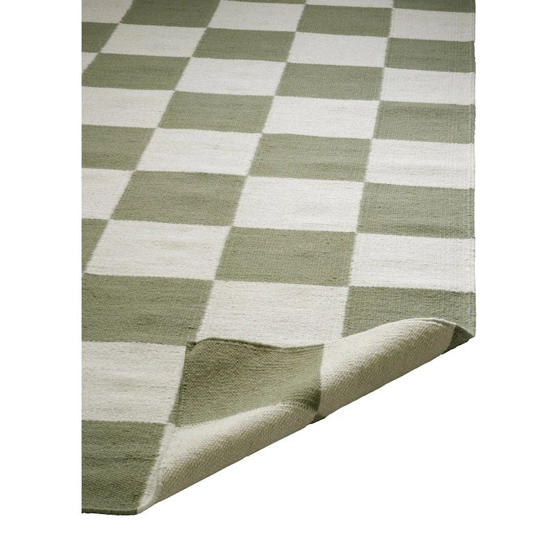 Square Teppich 170x230 cm, Weiß/Grün