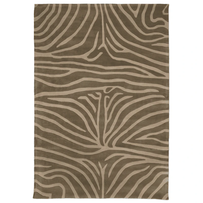 Zebra Wollteppich 250x350 cm, Mocca