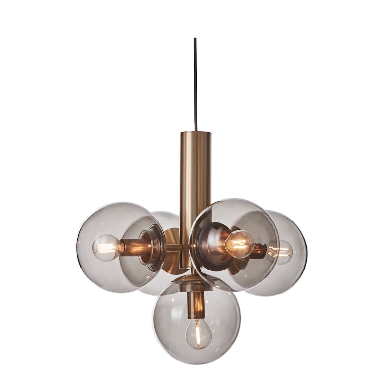 Avenue 43 Pendant, Brass/ Smoked